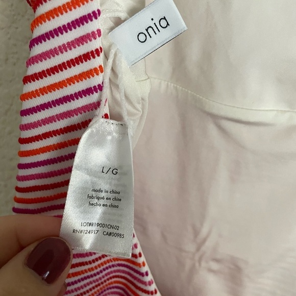 Onia Ginny Poppy Striped One Piece Swimsuit L Multicolor - Picture 7 of 9